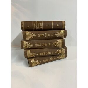Henrik Ibsen Gesammelte Werke 1-4 & Schopenhauer German Antique Books Set